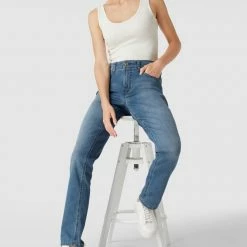 MAC Feminine Fit Jeans Mit Stretch-Anteil Modell 'Melanie' - Blau