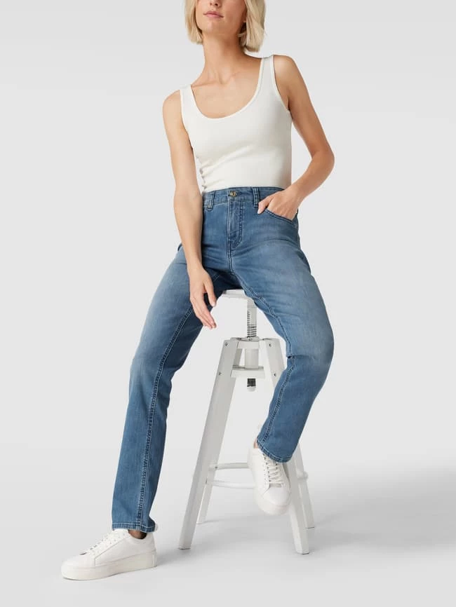 MAC Feminine Fit Jeans Mit Stretch-Anteil Modell 'Melanie' - Blau 3 MAC Feminine Fit Jeans Mit Stretch-Anteil Modell 'Melanie' - Blau