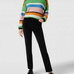 Brax Slim Fit Jeans In Samt-Optik Modell 'Mary' - Schwarz