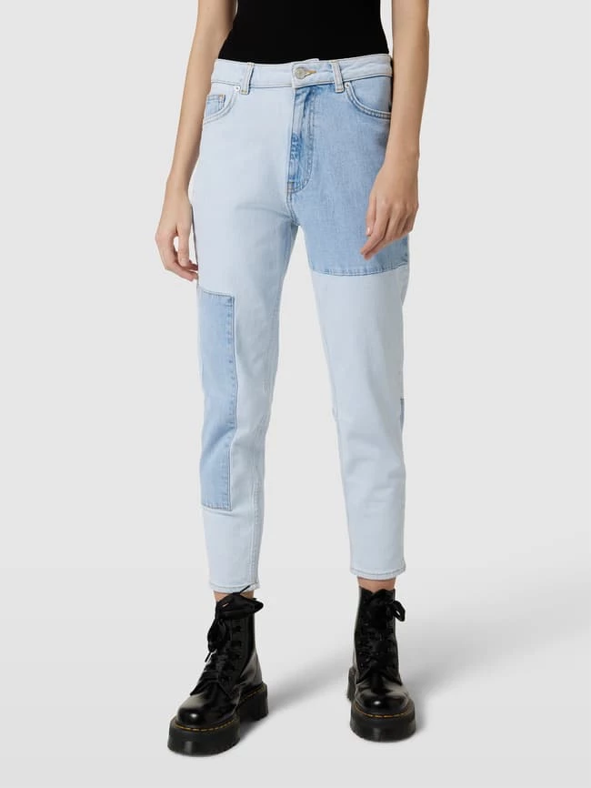 REVIEW Slim Fit Jeans Im Patchwork-Look - Bleu 6 REVIEW Slim Fit Jeans Im Patchwork-Look - Bleu – Bild 4