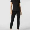 Luisa Cerano Skinny Fit Jeans Mit Umschlag - Schwarz