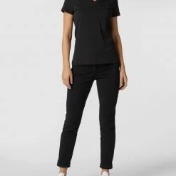 Luisa Cerano Skinny Fit Jeans Mit Umschlag - Schwarz