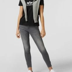 Only Skinny Fit Jeans Mit Stretch-Anteil Modell 'Kendell' - Mittelgrau