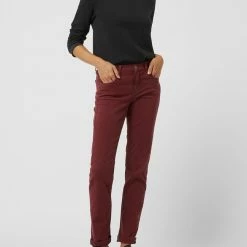 Angels Straight Fit Jeans Mit Lyocell-Anteil Modell 'Cici' - Bordeaux Rot
